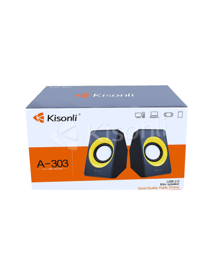 Тонколони, Kisonli, A-303, 2x3W, USB, Различни цветове - 22086