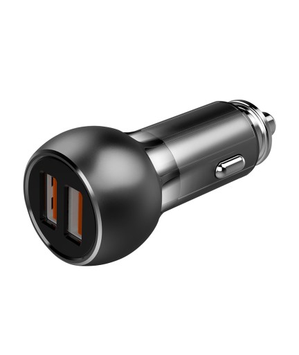 Зарядно устройство за кола LDNIO C503Q, Quick Charge 3.0, 2xUSB, С Lightning кабел (iPhone 5/6/7) - 14748