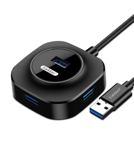 USB хъб Earldom ET-HUB06, USB 2.0, 4 Порта, Черен - 40173