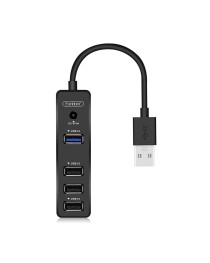 USB хъб Earldom ET-HUB07, USB 3.0, 4 Порта, Черен - 40172