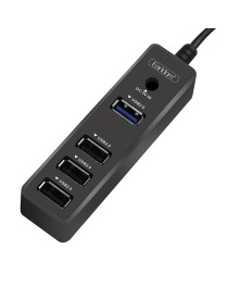 USB хъб Earldom ET-HUB07, USB 3.0, 4 Порта, Черен - 40172