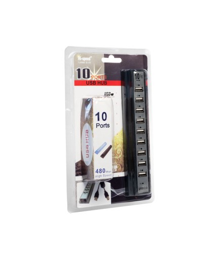 USB хъб No Brand, USB 2.0, 10 Порта, Различни цветове - 12061