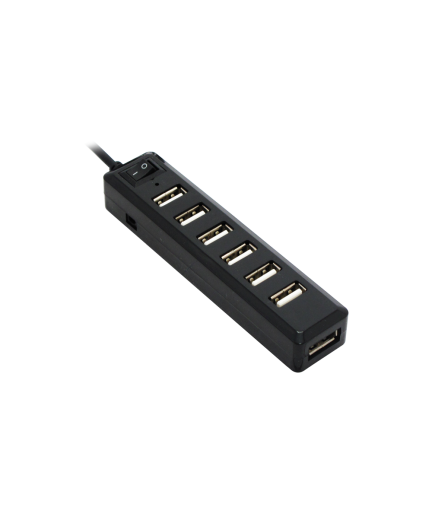 USB хъб No Brand, USB 2.0, 7 Порта, Черен - 12057