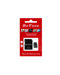 Карта памет DeTech Micro SDHC-I, 32GB, Class 10 + Адаптер - 62044