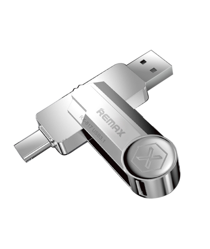 USB Флаш памет Remax RX-817 2in1, 128GB, USB 3.1, Сребрист - 62047
