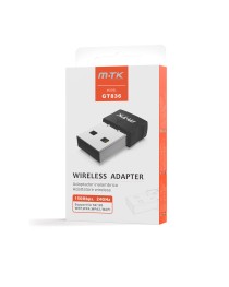 Безжичен мрежов адаптер Moveteck GT863, USB, 150Mbps, Черен - 19042