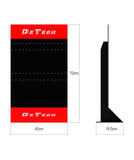 Настолен стелаж DeTech DE-S02, 400x185x700, Черен/Червен - 14145