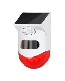 Смарт сирена No brand PST-CT80WR, PIR. Соларен, Wi-Fi, Tuya Smart, Бял - 91003