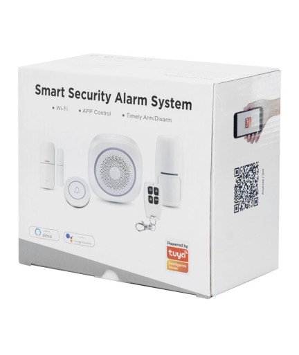 Смарт алармена система No brand PST-H3, 5в1, Wi-Fi, Tuya Smart, Бял - 91011