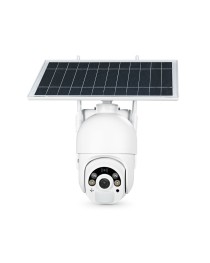 Смарт охранителна камера No brand PST-S20-4GT 2.0Mp, PTZ, 4G, Соларен панел, Външен монтаж, Tuya Smart, Бял - 91034