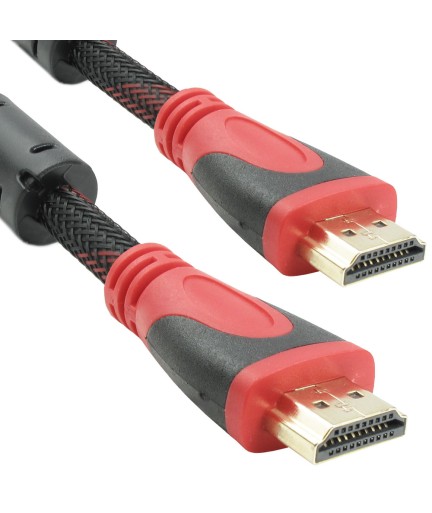 Кабел, DeTech, HDMI - HDMI M/М, 25m, С оплетка и ферит - 18312