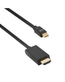 Кабел DeTech Mini DP - HDMI M/M, 14+1 cooper, 3м, Черен - 18280