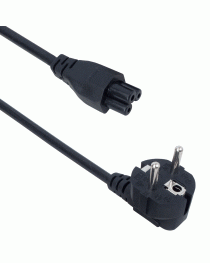 Захранващ кабел DeTech, За лаптоп, CEE 7/7 - IEC C5, High Quality, 3.0m - 18317