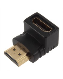 Преходник No brand, HDMI F - HDMI M, Ъглов, Черен - 17121