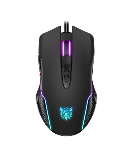 Геймърска мишка Onikuma CW905, Оптична, 7D, RGB, Черен - 767
