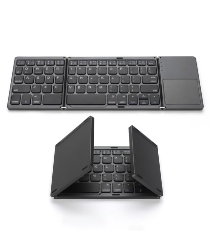 Клавиатура No brand B033, Тъчпад, Сгъваема, Bluetooth, Черен - 6177