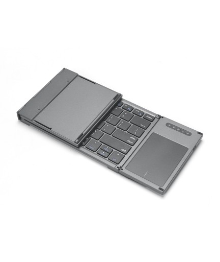 Клавиатура No brand B066T, Тъчпад, Сгъваема, Bluetooth, Черен - 6174