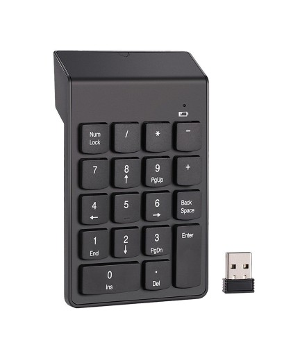 Клавиатура No brand K1, Num pad, Безжична, Черен - 6184