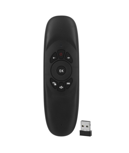 Универсално дистанционно No brand C120, Air mouse, USB 2.4GHz, Микрофон, Черен - 13052