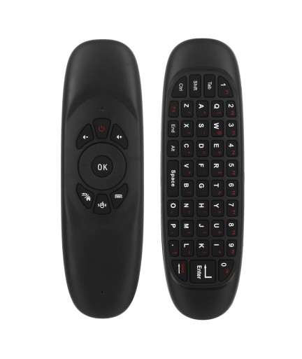 Универсално дистанционно No brand C120, Air mouse, USB 2.4GHz, Микрофон, Черен - 13052