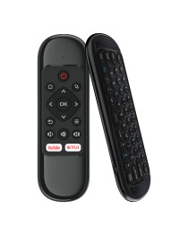 Универсално дистанционно No brand H6, Air mouse, USB 2.4GHz, Микрофон, IR програмируемо, Черен - 13045