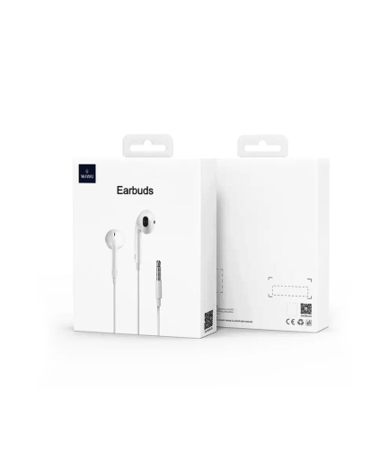 Слушалки за мобилни устройства WiWu Earbuds 101, Mикрофон, Бял - 20735