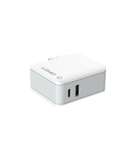 Мрежово зарядно устройство LDNIO A4403C, 1xUSB, 1xType-C PD, С Micro USB кабел, Бял - 40091