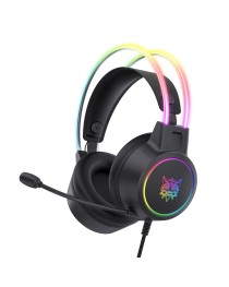 Слушалки Onikuma X15 Pro, За компютър, Микрофон, Подсветка, 3.5mm, USB, Черен - 20674