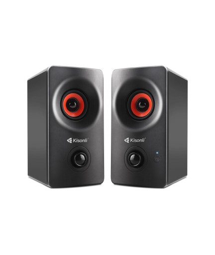 Тонколони Kisonli AC-9002BT, Bluetooth, 2x5W, 220V, Черен - 22146