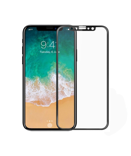 Стъклен протектор за целия дисплей No brand, за iPhone X / XS / 11 Pro, 2.5D, 0.3 mm, Черен - 52371