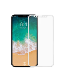 Стъклен протектор за целия дисплей No brand, за iPhone X / XS / 11 Pro, 5D, 0.3 mm, Бял - 52374