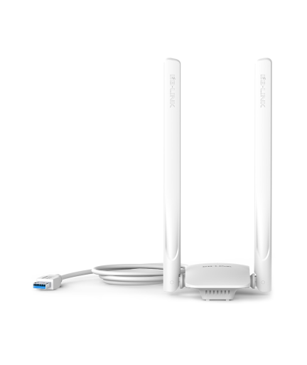 Безжичен мрежов адаптер LB-LINK BL-WDN1300A, 1300Mbps, 2.4/5Ghz, 2 x 6dBi, Бял - 19046