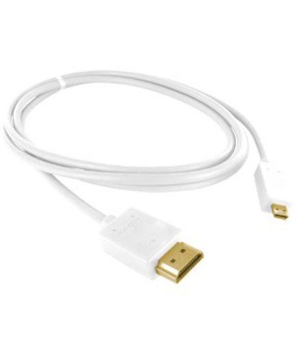 Кабел DeTech HDMI - HDMI Micro, 1.5m, Бял - 18136