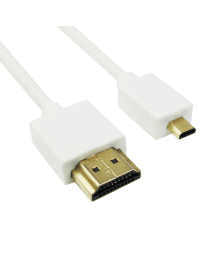 Кабел DeTech HDMI - HDMI Micro, 1.5m, Бял - 18136