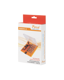Комплект отвертка и накрайници Poso PS6045-A, 45 Части, CR-V, Оранжев - 17630