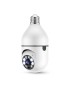 Смарт охранителна камера No brand PST-F1-3MP, 3.0Mp, PTZ, За фасунга E27, Wi-Fi, Tuya Smart, Бял - 91029