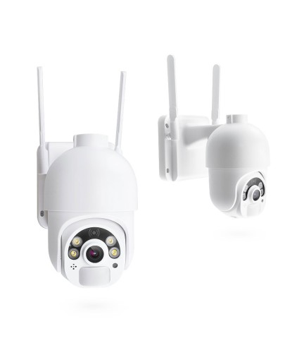 Смарт охранителна камера No brand PST-S20-WiFi, 2.0Mp, PTZ, Соларен панел, Външен монтаж, Wi-Fi, Tuya Smart, Бял - 91033