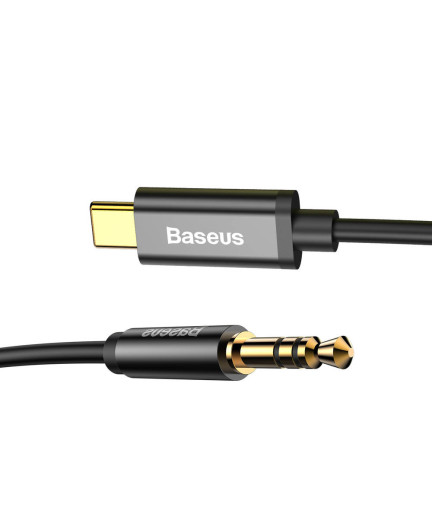 Аудио кабел Baseus M01, 3.5mm към Type-C, 1.0м, Черен - 40403