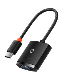 Преходник Baseus Lite, HDMI към VGA, Черен - 40388