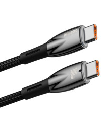 Кабел за данни Baseus Glimmer, Type-C - Type-C, 100W, PD, 1.0m, Черен - 40483