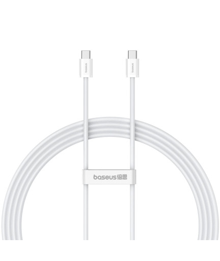 Кабел за данни Baseus Superior 2, Type-C - Type-C, 30W, PD, 2.0m, Бял - 40423