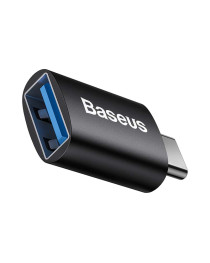 Преходник Baseus Ingenuity, USB F към Type-C, OTG, Черен - 40395