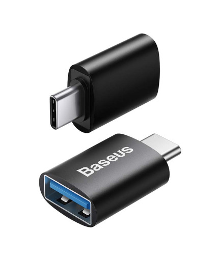 Преходник Baseus Ingenuity, USB F към Type-C, OTG, Черен - 40395