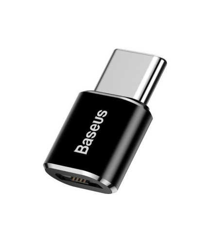 Преходник Baseus Mini, Micro USB F към Type-C, OTG, Черен - 40398