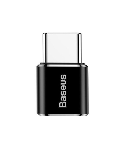 Преходник Baseus Mini, Micro USB F към Type-C, OTG, Черен - 40398