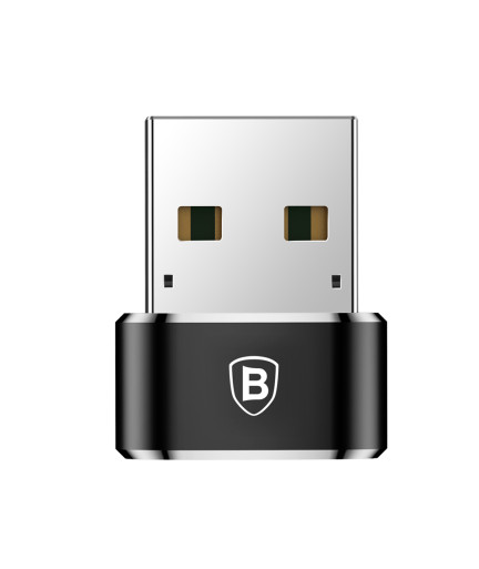 Преходник Baseus Mini, Type-C F към USB, OTG, Черен - 40399