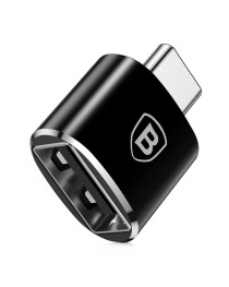 Преходник Baseus Mini, USB F към Type-C, OTG, Черен - 40397
