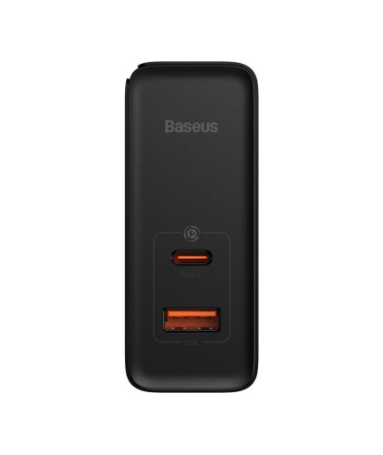 Мрежово зарядно устройство Baseus GaN5 Pro Fast, 100W, С PD кабел, Черен - 40411