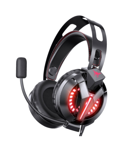 Слушалки Onikuma M180 Pro, За компютър, Микрофон, Подсветка, 3.5mm, USB, Черен - 20688