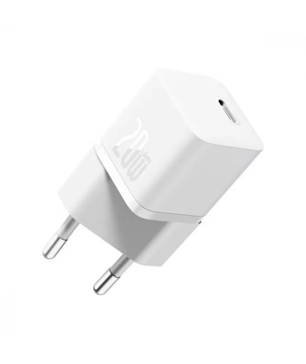 Мрежово зарядно устройство Baseus GaN5S Fast Charger 1C, 20W, 1 x Type-C F, Бял - 40407